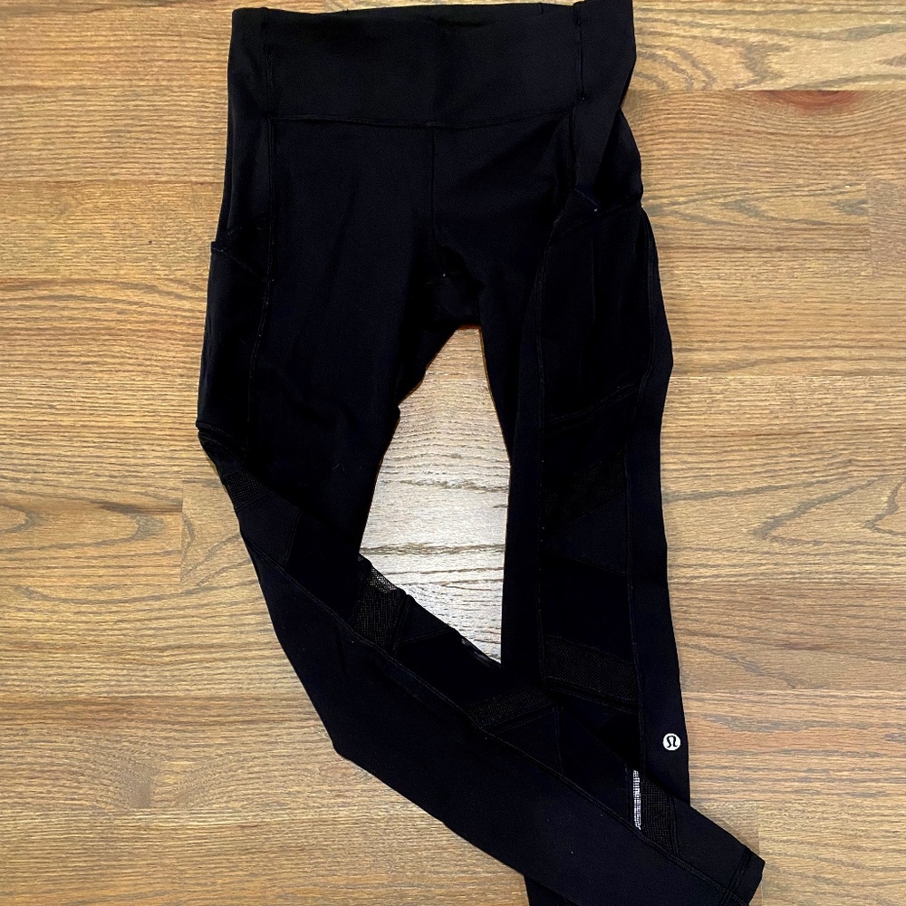 lululemon black/mesh leggings